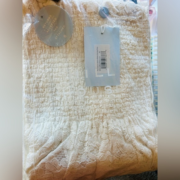 Hill House The Lace Ribbon Ellie Nap Dress - White Lace with Black Ribbon Rare - Picture 3 of 3